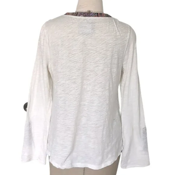 Anthropologie Postmark Ruffle Henley Top - Picture 4 of 6